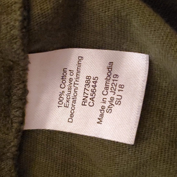 J. Crew Olive T-Shirt sz Small - Picture 4 of 7